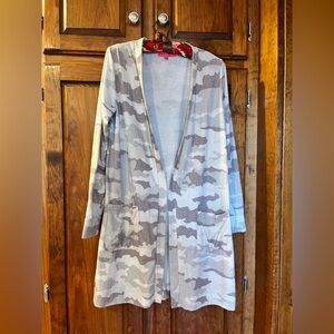 Simply Southern Camo Duster S/M Purple and Gray Camo